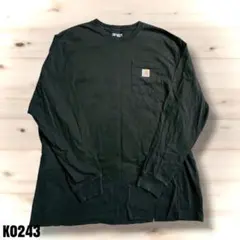 カーハート ロングスリーブ Tシャツ LOOSE FIT XL 黒 K0243
