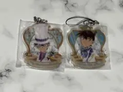 名探偵コナン ソフトクリアキーホルダー 怪盗キッド 工藤新一 2点セット
