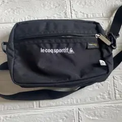 le coq sportif CORDURA ブラックショルダーバッグ
