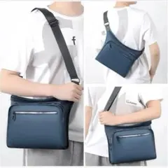 【新品】ショルダーバッグ 斜めがけ 肩掛けバッグ ネイビー 2way 撥水