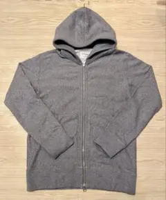 ADAM ET ROPE' グレー ダブルジップパーカー ヴィンテージ加工