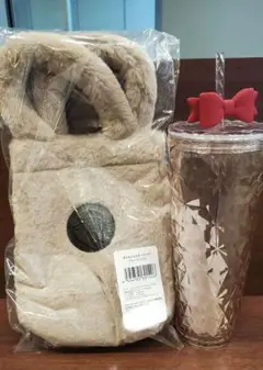 ボトルショルダーバッグ　ホリデー2025コールドカップタンブラーリボン710ml