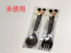 未使用　ミッキーマウス　スプーン　フォーク　セット　ディズニー　レトロ