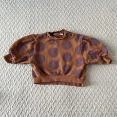 ドット柄スウェットシャツ 80〜90cm