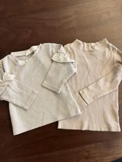 女の子リブ　ロンT 2枚セット