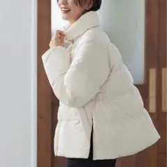 RUIRUE BOUTIQUE美品ダウンアイボリーホワイトS