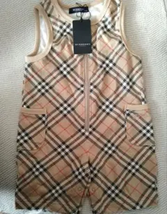 バーバリー　ロンパース　80cm 前ファスナー