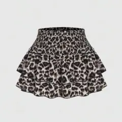 ヒョウ柄 ミニスカート y2k JP-L(S)サイズ