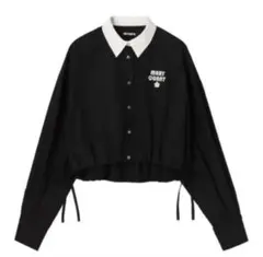 MARY QUANT クロップド丈 長袖シャツ ブラックのサムネイル