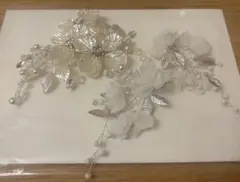 ウェディングヘッドドレス&ピアスセット【他出品との割引可】