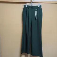ダークグリーン ワイドパンツ Mサイズ
