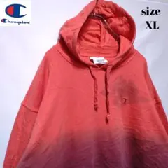 関*梅様 US古着チャンピオン グラデーション パーカープルオーバー 刺繍ロゴワ