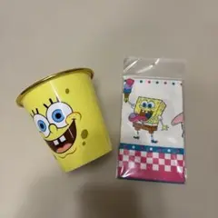 スポンジボブ　ミニゴミ箱とランチョンマット