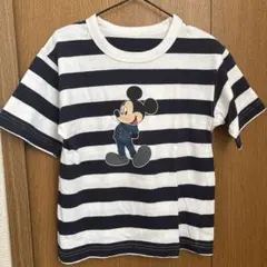 ミッキーマウス ボーダーTシャツ 120cm