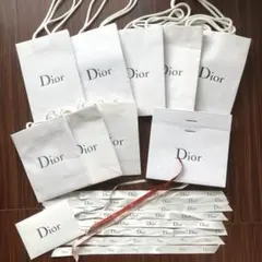 Dior ショッピングバッグ  リボン付　9枚セット 白