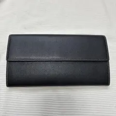 HAMANO 濱野 長財布 ブラック レザー カード収納多数 黒　本革のサムネイル