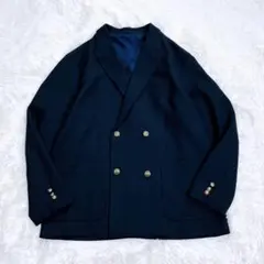 美品✨ ジーユー ダブルブレストジャケット 紺ブレ XL