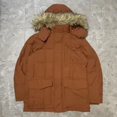 UNIQLO ユニクロ オレンジブラウン フード付き ダウンジャケットM d28