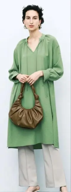 美品　ミラオーウェン　カフタンチュニック　ロングワンピース