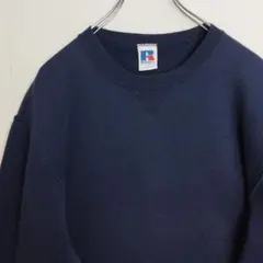 ラッセルアスレティック スウェット トレーナー 無地スウェット ネイビー 裏起毛