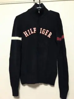 TOMMY HILFIGER ネイビー ジップアップ セーター XS