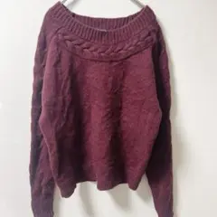 ANN TAYLOR【S】カシミヤ混 ケーブル編み ニット セーター