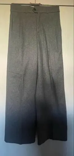 GU ヘリンボーンタックワイドパンツ M gray