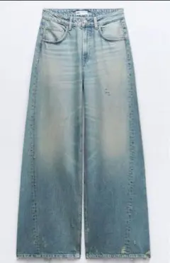 ZARA trf super wide leg low rise デニム 9号