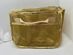Unbillion メッシュ バッグインバッグ ゴールド