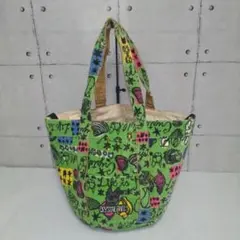 新品【CRYSTAL BALL 】ニット地ヒッピーアートプリントバケツトートのサムネイル