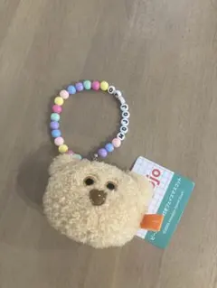 mojojojo　ビーズチェーン付きフェイスマスコット　くま