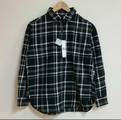 ★新品未使用品★ジーユー★GU★チェックシャツ★長袖★ブラック