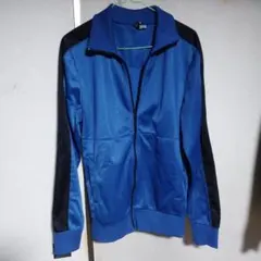 古着 1本ラインジャージジャケット ダークブルー ブラック