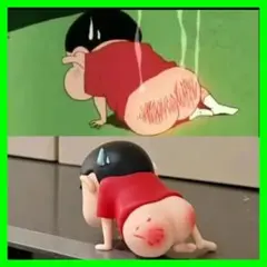 新品クレヨンしんちゃん 野原しんのすけ 原作再現 フィギュア ソフビ ケツぶたれ