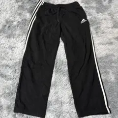 adidas アディダス ブラック ジョガーパンツ ストライプ