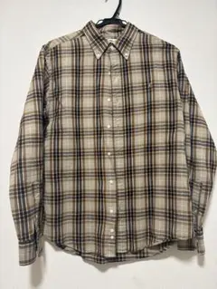 Gymphlex ブラウン系チェックネルシャツ L