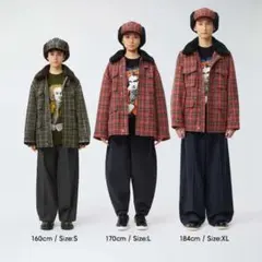 GU×beautiful people チェックボアブルゾン