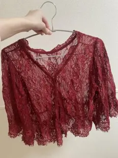 イーハイフンワールドギャラリー レースカーディガン 半袖