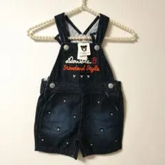 DOUBLE B オーバーオール インディゴブルー 90cm MIKIHOUSE