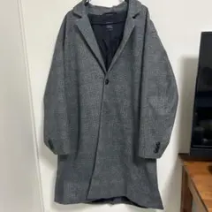 グレー チェック柄 チェスターコート 古着　希少
