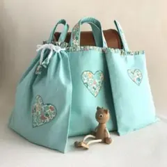 はな様専用 リバティ ハンドメイド オーダー レッスンバッグ 園バッグ