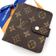【未使用に近い】ルイヴィトン モノグラム コンパクトジップ 折り財布