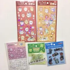 ちいかわ　キラキラシール　ウォーターシール　おはじきシール　タイルシール　セリア