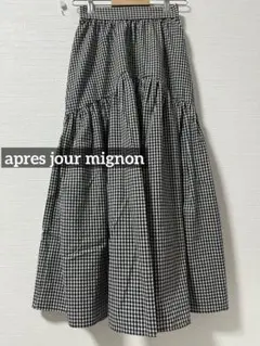 k838 apres jour mignon ギンガムチェックティアードスカートのサムネイル