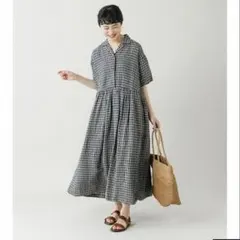 完売希少品✨美品✨慈雨 ワンピース コクーン バルーン チェック