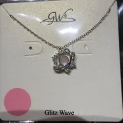 Glitz Wave 惑星モチーフ ネックレス クリアストーン