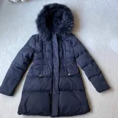 ダウンジャケット　ブラック　ファー付き　XS 最終価格です　出品間もなく終了