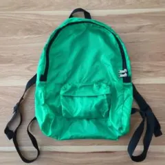 【中古】軽量 ナイロン リュック バックパック グリーンのサムネイル