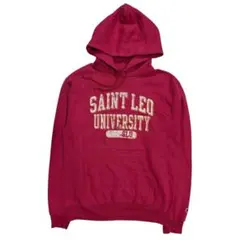 Champion M セントレオ大学 カレッジ 裏起毛パーカー ピンク