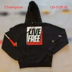Champion LIVE FREE US古着フーディ US-S/JP-M